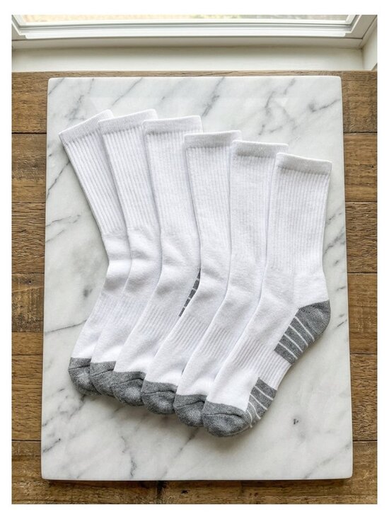 Other - Men's Seamless Athletic Crew Work Socks 6 Pack Cushion